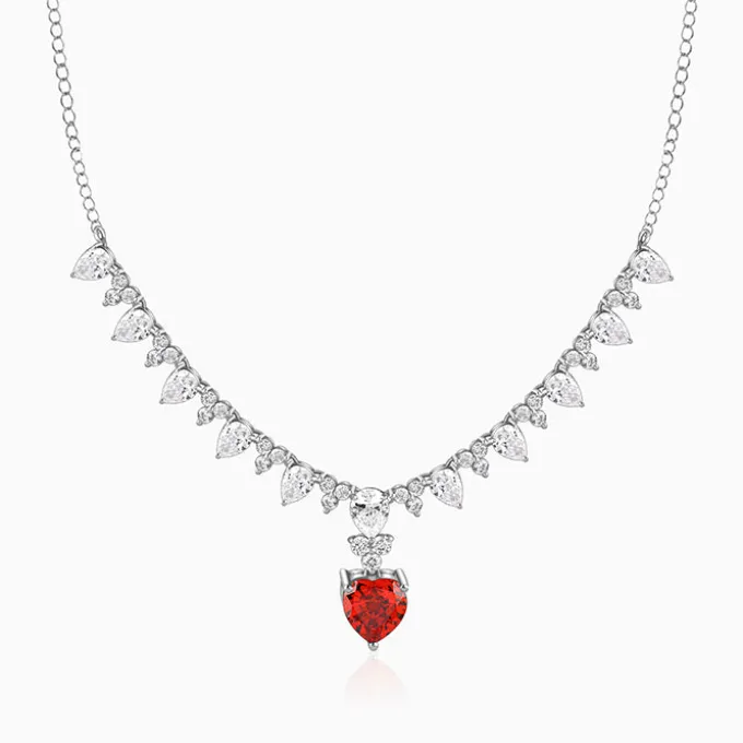 Silver Scarlet Promise Necklace