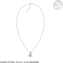 Silver Sea of Love Pendant with Link Chain