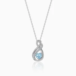 Silver Sea of Love Pendant with Link Chain