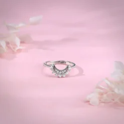 Silver See The Moon Ring