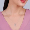 Silver Selene Pendant With Link Chain