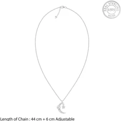 Silver Selene Pendant With Link Chain