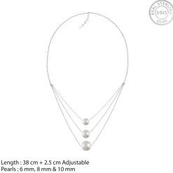 Silver Serene Pearl Set
