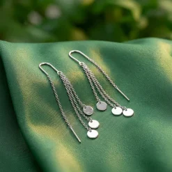 Silver Seriqo Flow Sui Dhaga Earrings