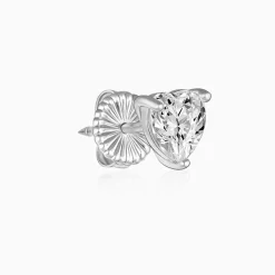 Silver Shape of Heart Earrings