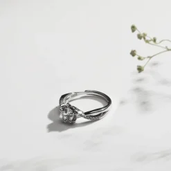 Silver Shining Zircon Flower Trio