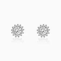 Silver Shining Zircon Flower Trio