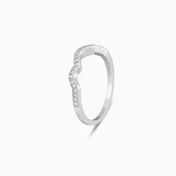 Silver Shinning Wave Ring