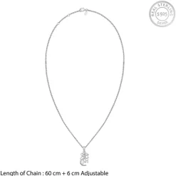Silver Shree Ram Pendant with Link Chain For Him