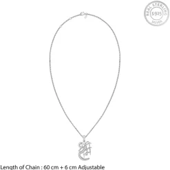 Silver Shree Ram Pendant with Box Chain For Him