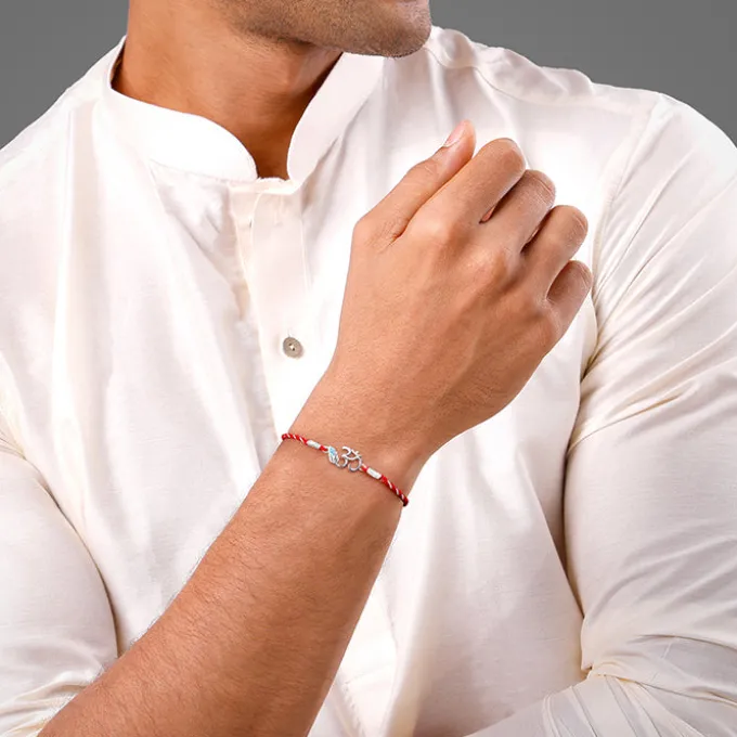 Silver Shubh Om Rakhi