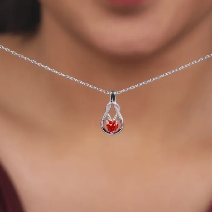 Silver Silent Vows Pendant With Link Chain