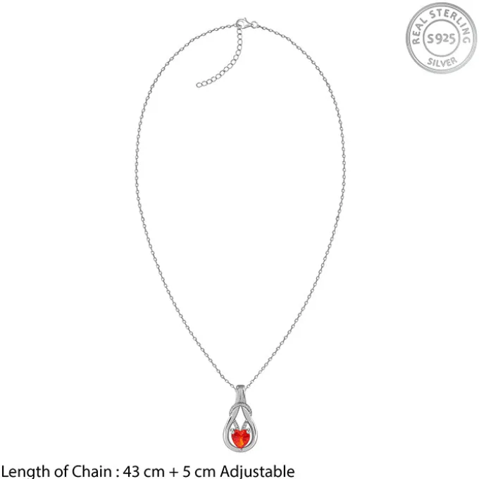 Silver Silent Vows Pendant With Link Chain