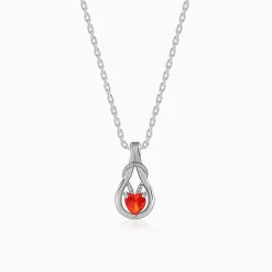 Silver Silent Vows Pendant With Link Chain