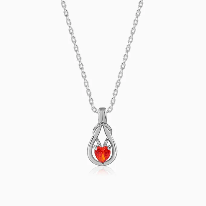 Silver Silent Vows Pendant With Link Chain