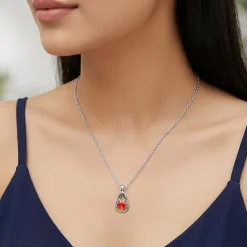 Silver Silent Vows Pendant With Link Chain