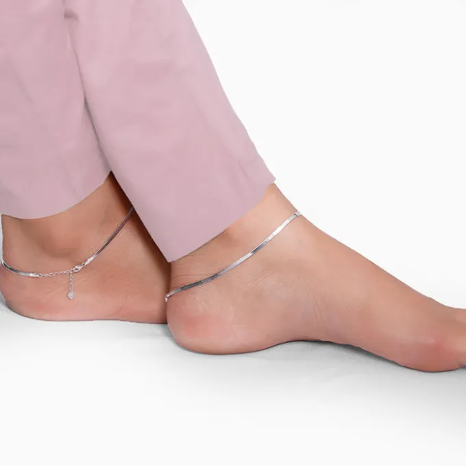 Silver Silver Aura Anklet