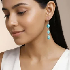 Silver Sky Drop Dangler Earrings