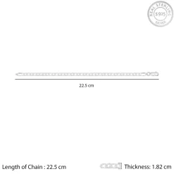Silver Sleek Iced Bracelet For Him