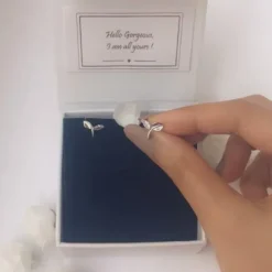 Silver Small Leaf Earrings