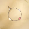 Silver Smiley Love Kids Bracelet (0 - 2 Years)