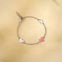 Silver Smiley Love Kids Bracelet (0 - 2 Years)