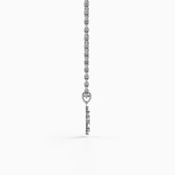 Silver Snowflake Bloom Pendant with Link Chain