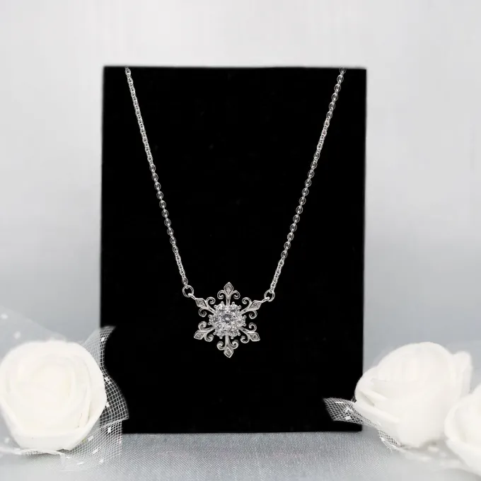 Silver Snowflake Necklace