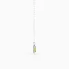 Silver Soleil Frame Pendant with Link Chain