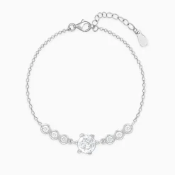 Silver Solitaire Grace Bracelet