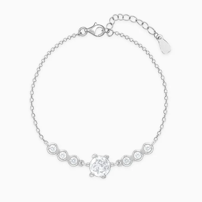Silver Solitaire Grace Bracelet