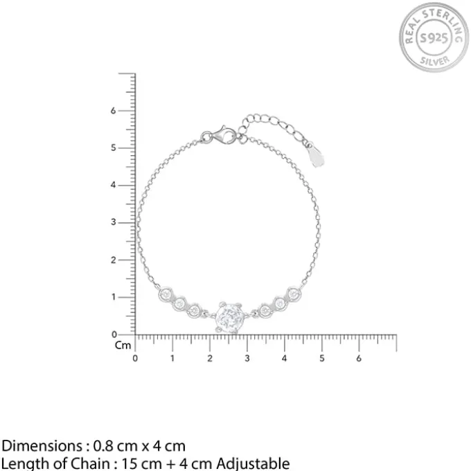 Silver Solitaire Grace Bracelet