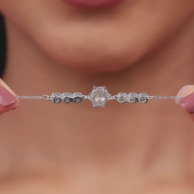 Silver Solitaire Grace Bracelet