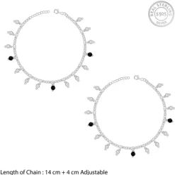 Silver Sparkling Dua Kids Anklet