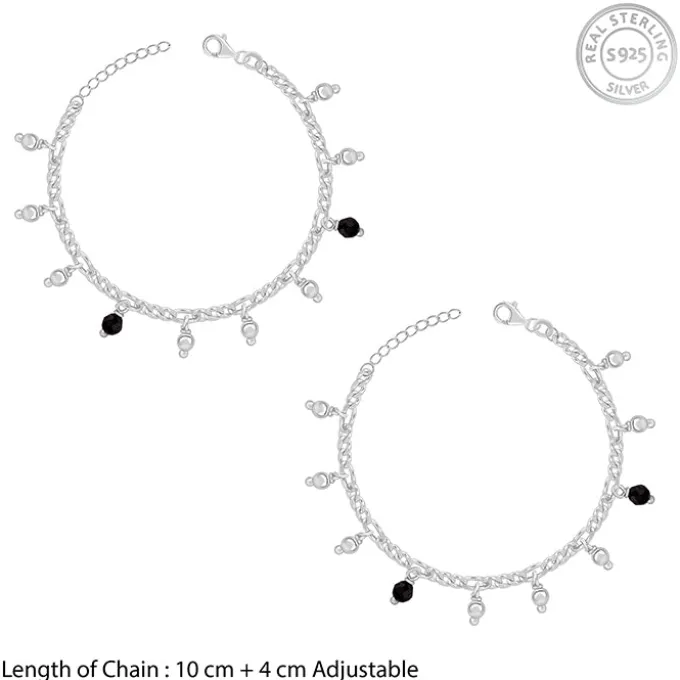 Silver Sparkling Dua Kids Anklet