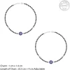 Silver Sparkling Evil Eye Anklet