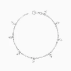 Silver Sparkling Kids Anklet