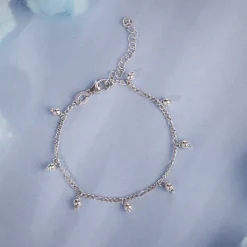 Silver Sparkling Kids Anklet