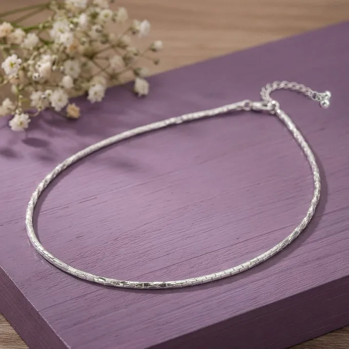 Silver Sparkling Light Anklet