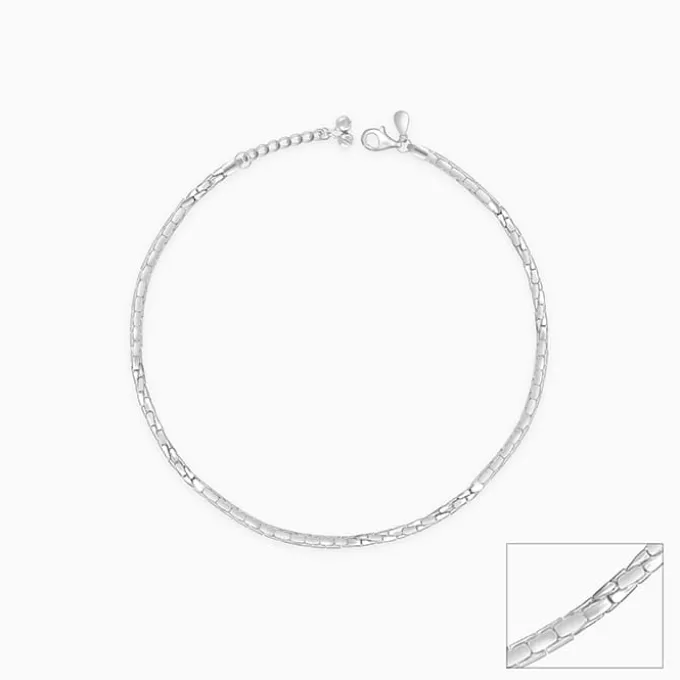 Silver Sparkling Light Anklet