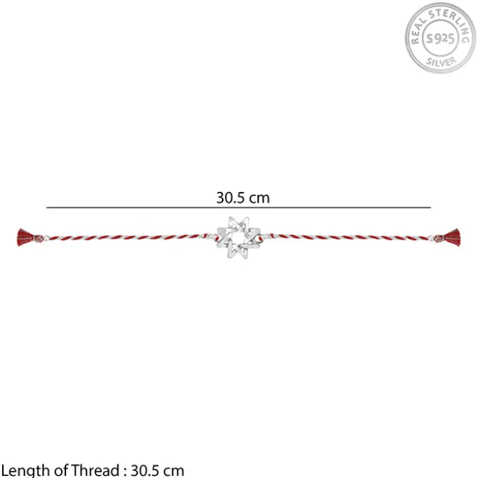 Silver Sparkling Star Rakhi
