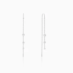 Silver Sparkling Sui Dhaga Earrings