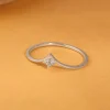 Silver Sparkling V Ring