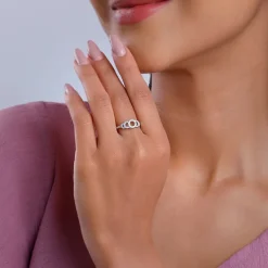 Silver Sparkly Boon Ring