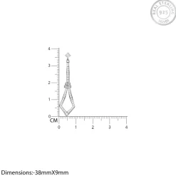 Silver Spear Dangler Earrings