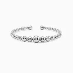 Silver Sphere Cuff Bracelet