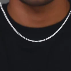 Silver Spiga Wheat Chain for Him