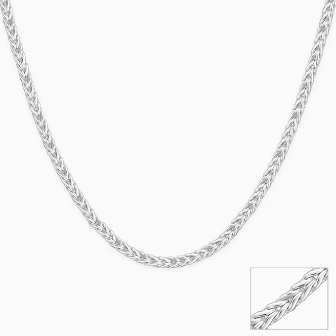 Silver Spiga Wheat Chain for Him
