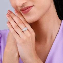 Silver Spired Dome Ring
