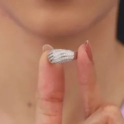 Silver Spired Dome Ring